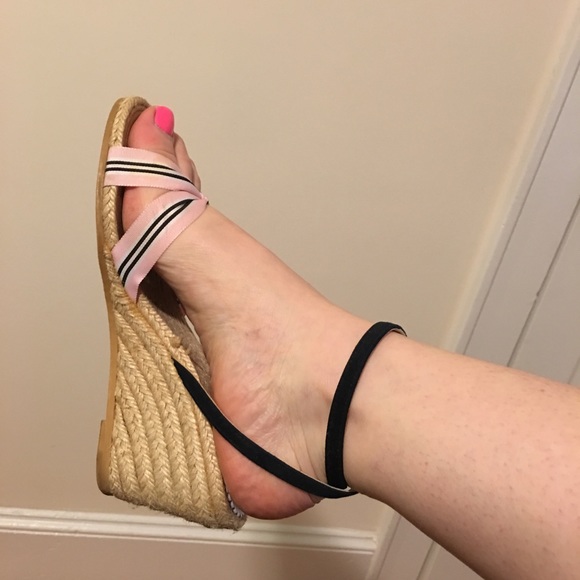 Gently used JCREW pink &blue espadrilles size 10. - Picture 5 of 8